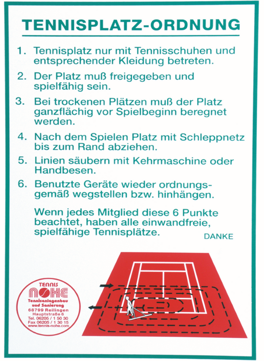 Platzordnung (50x33cm)